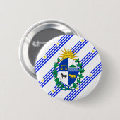 Uruguayan stripes Flagge Button (Vorne & Hinten)