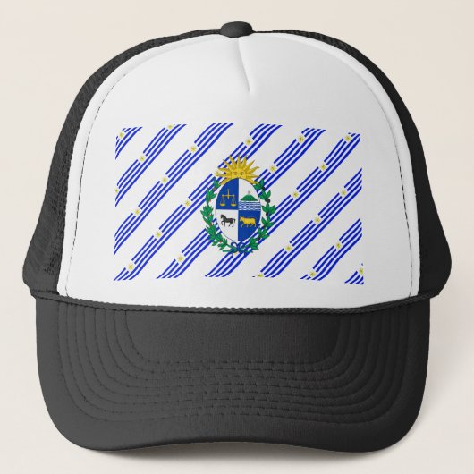 Uruguayan stripes Flagge Truckerkappe (Vorderseite)