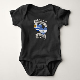 Uruguayisch Nicaraguan Herzflags Uruguay Nicaragua Baby Strampler