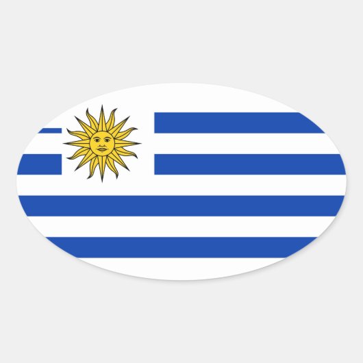 uruguayisch ovaler aufkleber (Vorderseite)