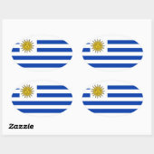 uruguayisch ovaler aufkleber (Blatt)