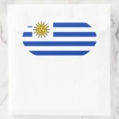 uruguayisch ovaler aufkleber (Tasche)