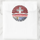 Uruguayisch Schweizer Schweiz Baum Wurzel Runder Aufkleber (Tasche)