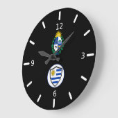 Uruguayische Fahnenwappen Große Wanduhr (Winkel)