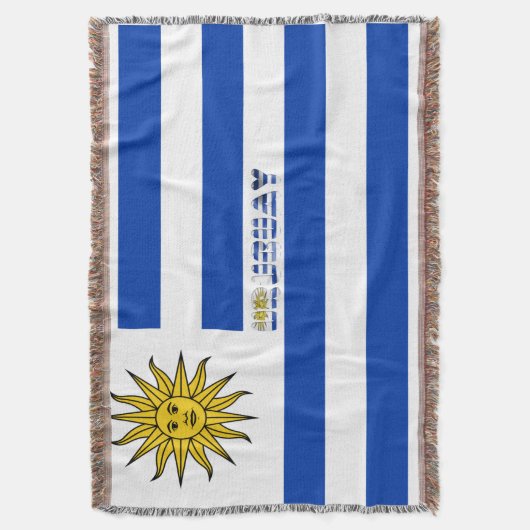 Uruguayische Flagge Decke (Vorderseite Vertikal)