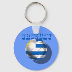 Uruguayische Flagge der Uruguay-Logo futbol Schlüsselanhänger