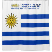 Uruguayische Flagge Duschvorhang (Vorderseite)