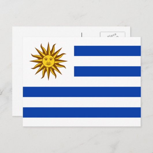 Uruguayische Flagge, Flagge Postkarte (Vorne/Hinten)