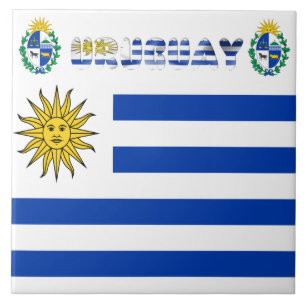 Uruguayische Flagge Fliese