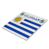 Uruguayische Flagge Fliese (Seite)
