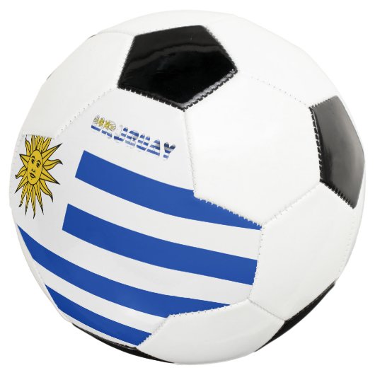Uruguayische Flagge Fußball (Dreiviertel)