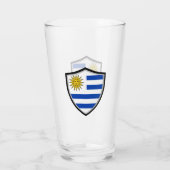 Uruguayische Flagge Glas (Rückseite)