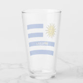 Uruguayische Flagge Glas (Rückseite)