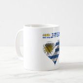 Uruguayische Flagge Kaffeetasse (Vorderseite Links)