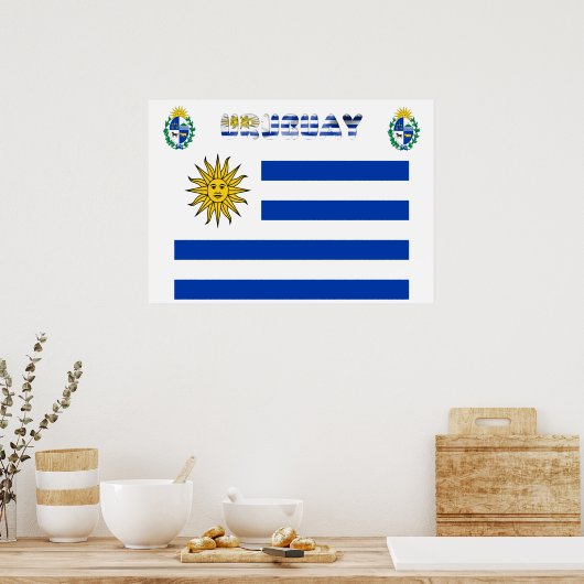 Uruguayische Flagge Poster (Küche)