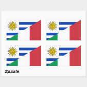 Uruguayische Flagge Rechteckiger Aufkleber (Blatt)