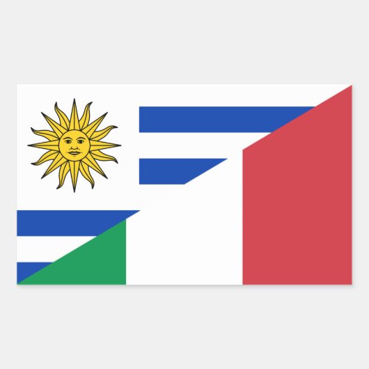 Uruguayische Flagge Rechteckiger Aufkleber (Vorderseite)