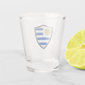 Uruguayische Flagge Schnapsglas (Rückseite)