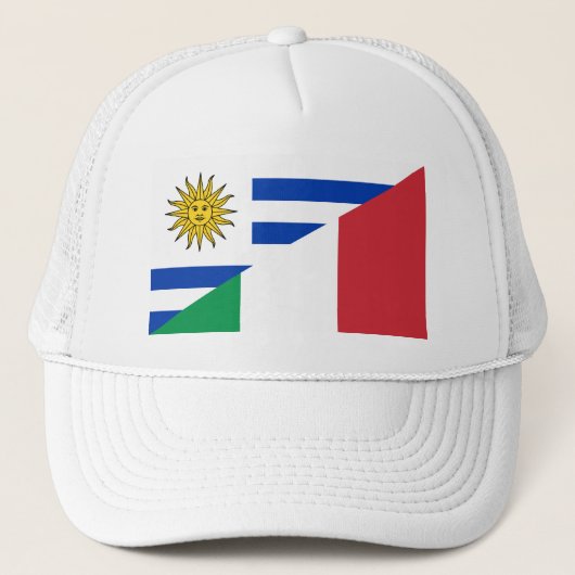 Uruguayische Flagge Truckerkappe (Vorderseite)