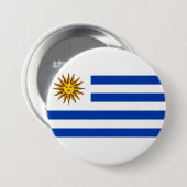 Uruguayische Flagge (Uruguay) Button (Vorne & Hinten)