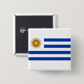 Uruguayische Flagge (Uruguay) Button (Vorne & Hinten)