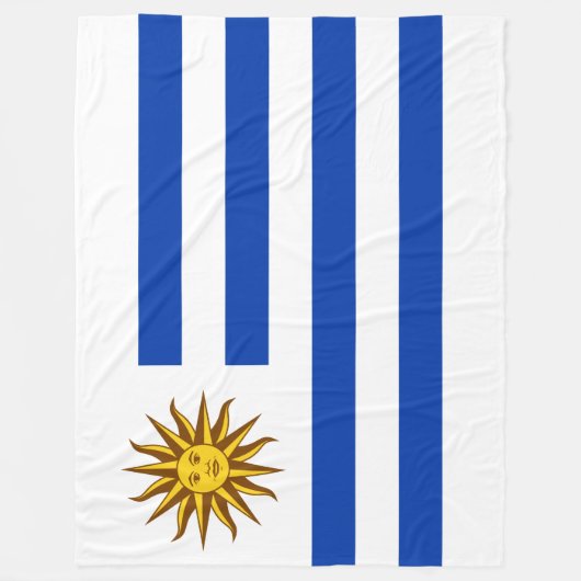 Uruguayische Flagge (Uruguay) Fleecedecke (Vorderseite)