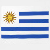 Uruguayische Flagge (Uruguay) Fleecedecke (Vorderseite (Horizontal))