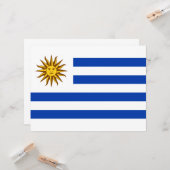 Uruguayische Flagge (Uruguay) Karte (Vorderseite/Rückseite Beispiel)