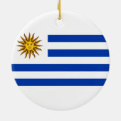 Uruguayische Flagge (Uruguay) Keramik Ornament (Hinten)