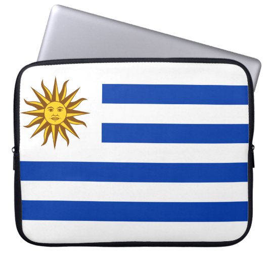 Uruguayische Flagge (Uruguay) Laptopschutzhülle (Vorderseite)