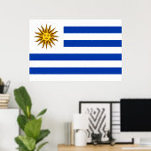 Uruguayische Flagge (Uruguay) Poster (Heimbüro)
