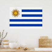 Uruguayische Flagge (Uruguay) Poster (Küche)