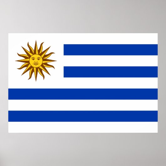 Uruguayische Flagge (Uruguay) Poster (Vorne)