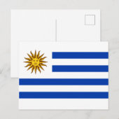 Uruguayische Flagge (Uruguay) Postkarte (Vorne/Hinten)