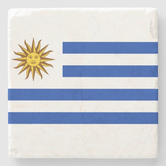 Uruguayische Flagge (Uruguay) Steinuntersetzer (Vorderseite)