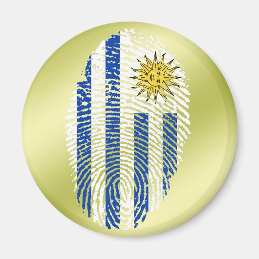 Uruguayische Touch-Fingerabdruckflagge Magnet (Vorne)