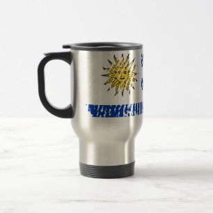 Uruguayische Touch-Fingerabdruckflagge Reisebecher
