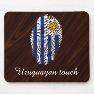 Uruguayische Touchfingerabdruckflagge Mousepad