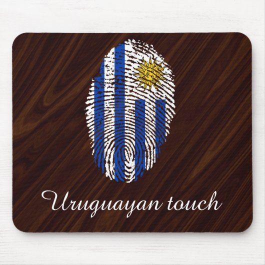 Uruguayische Touchfingerabdruckflagge Mousepad (Vorne)