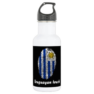 Uruguayische Touchfingerabdruckflagge Trinkflasche