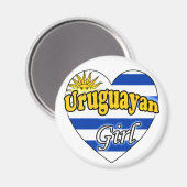 Uruguayisches Mädchen Magnet (Vorderseite/Rückseite)