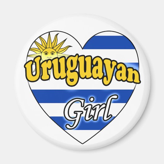 Uruguayisches Mädchen Magnet (Vorne)