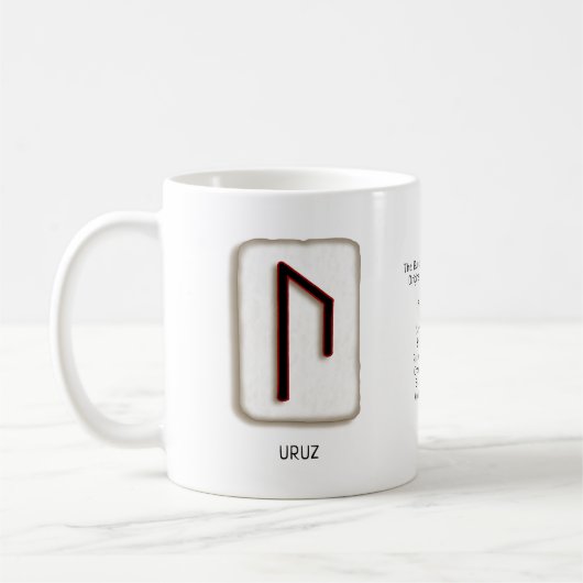 Uruz RuneStone-Tasse Kaffeetasse (Links)
