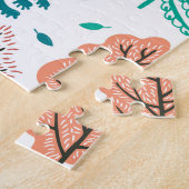 Urwald: Bezauberte Nahtlose Szene. Puzzle (Seite)