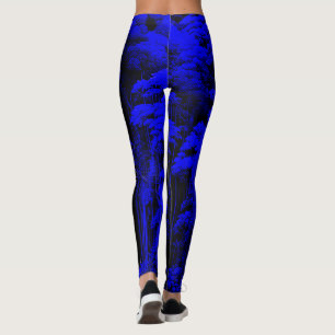 Urwald Dschungel in Blau - Hot Leggings