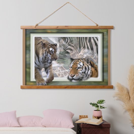 Urwald Wandteppich Mit Holzrahmen (Schlafzimmer)