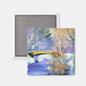 Ury - Tiergarten im Winter, berühmtes Gemälde Tier Magnet (Vorderseite/Rückseite)