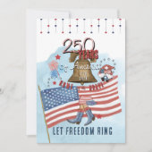 US 250 1776-2026 Texas Style 4th of July  Einladung (Vorderseite)