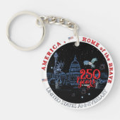 US 250 America Home of the Brave | Monuments Schlüsselanhänger (Vorderseite)