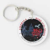 US 250 America Home of the Brave | Monuments Schlüsselanhänger (Vorderseite)